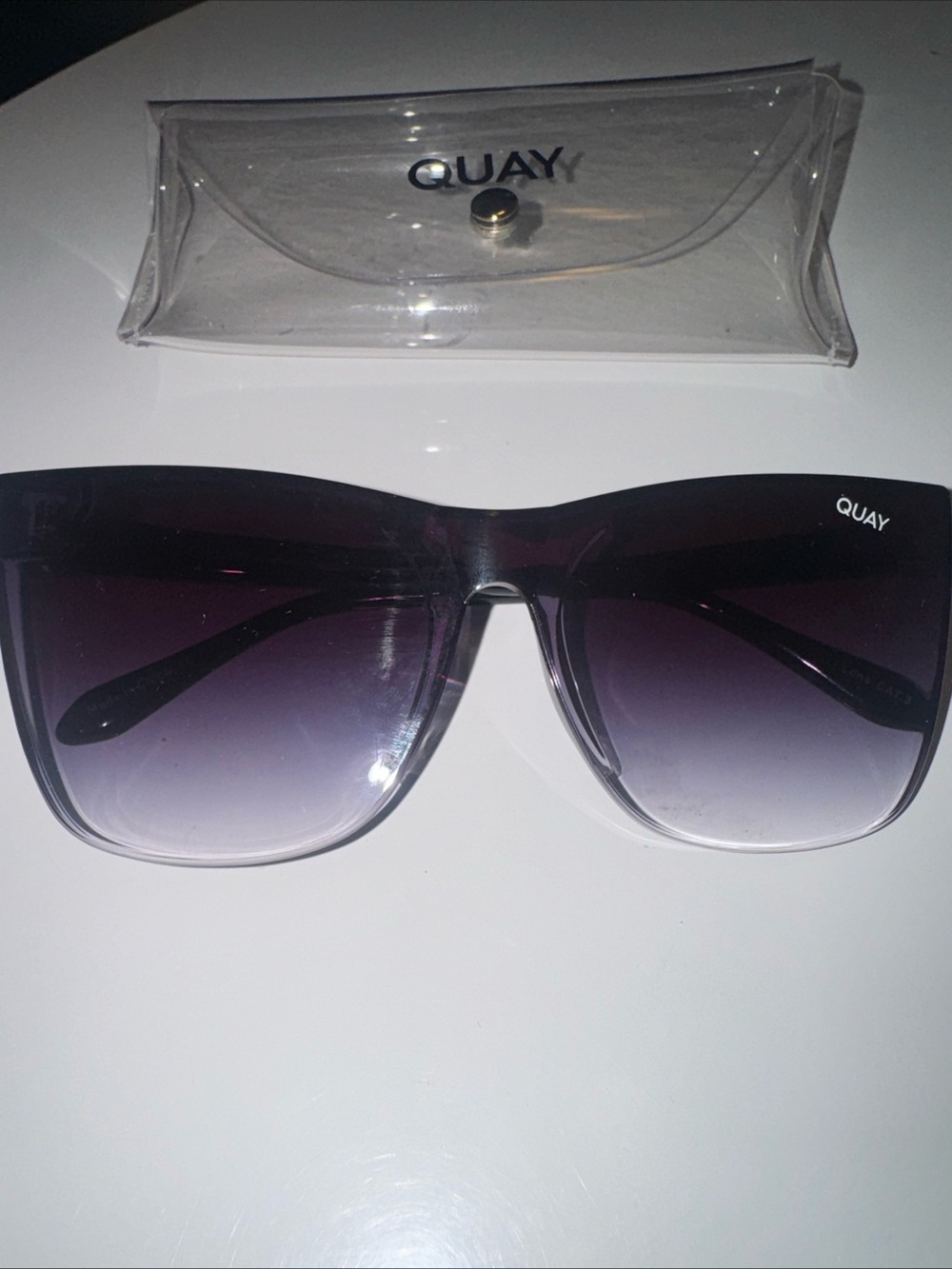 Quay Sunglasses Gradient Big Rimless Come Thru 1212 - Picture 2 of 6